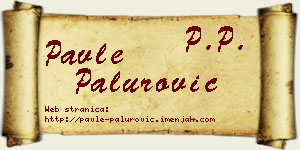 Pavle Palurović vizit kartica